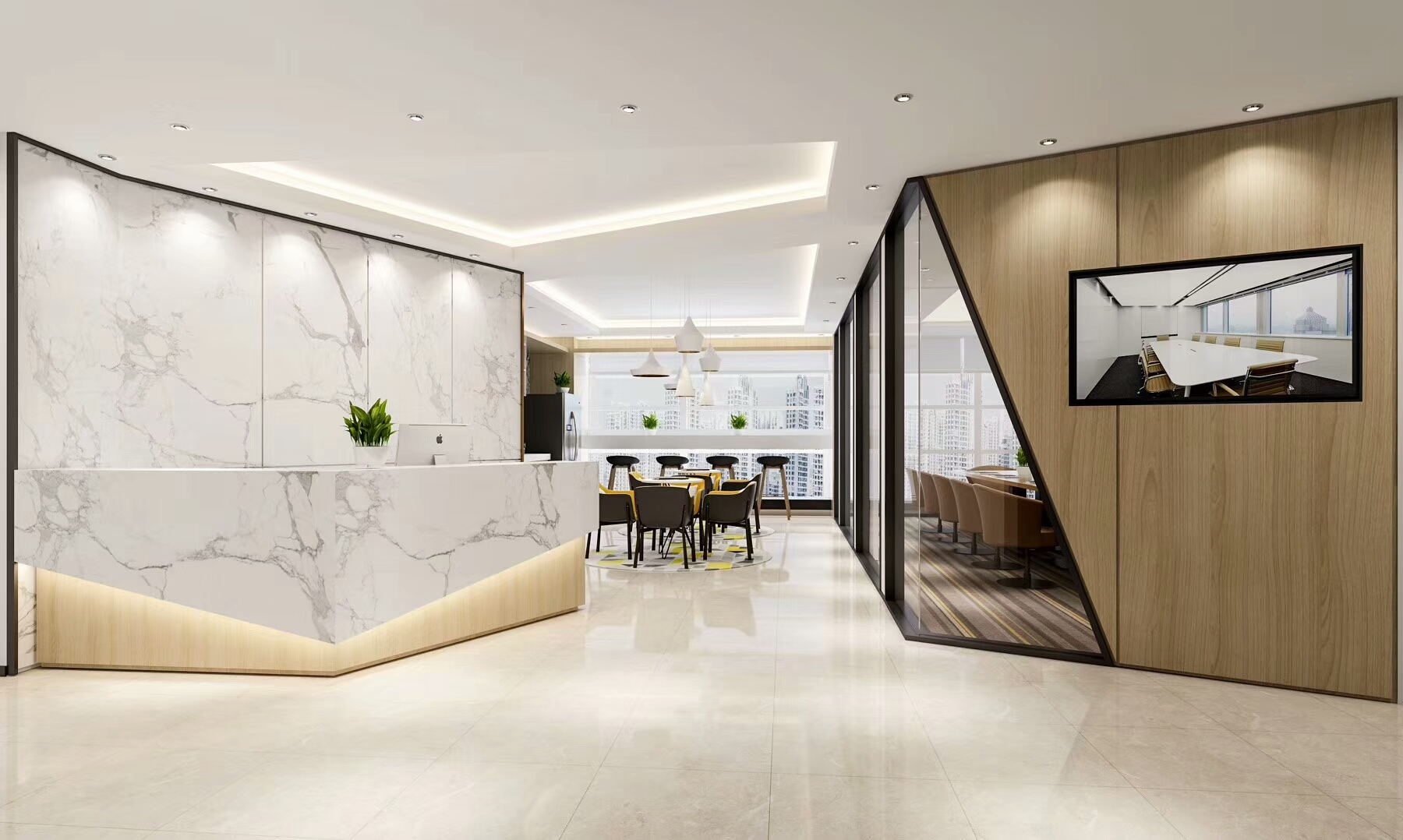 辦公室前臺裝修設(shè)計(jì)